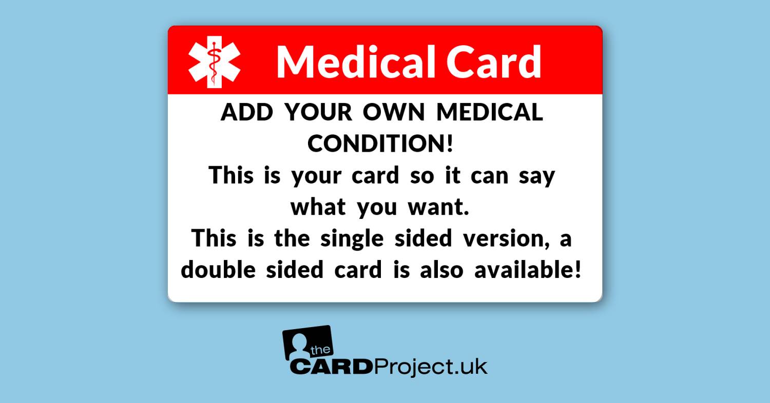 Create Your Own Single Sided Medical Card!